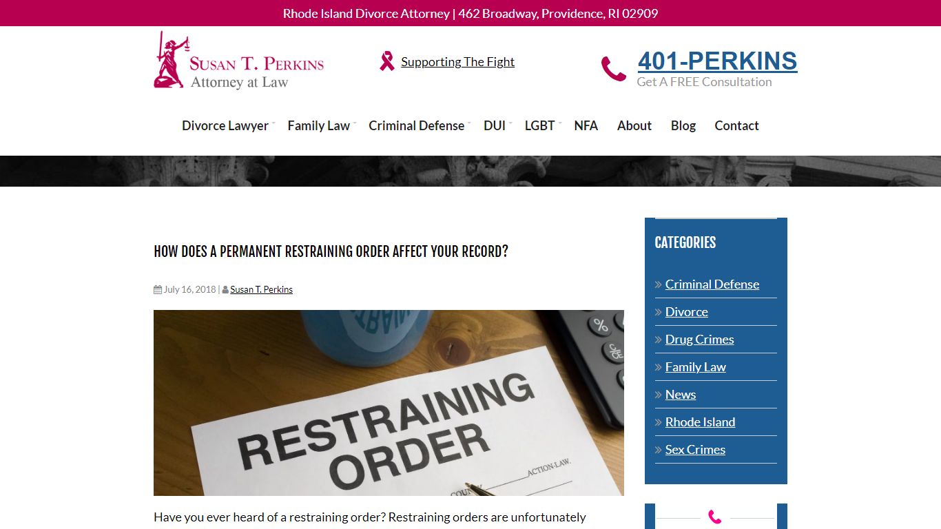 How Does a Permanent Restraining Order Affect Your Record?